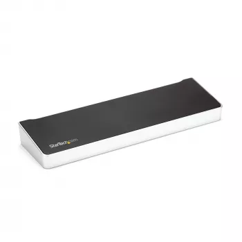 StarTech.com 4K USB-C -telakka, kolmen UHD 4K -näytön telakointiasema, Mac & Windows, USB-C - HDMI & DisplayPort, 60W Power Delivery, 5x USB 5Gbit/s -keskitin – TAA