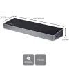 StarTech.com 4K USB-C -telakka, kolmen UHD 4K -näytön telakointiasema, Mac & Windows, USB-C - HDMI & DisplayPort, 60W Power Delivery, 5x USB 5Gbit/s -keskitin – TAA