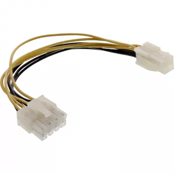 InLine emolevyn virtasovitin 12V ATX1.3 4-napainen liitin / ATX2.0 8 Pin -pistoke
