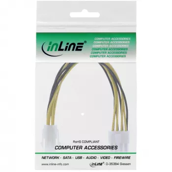 InLine emolevyn virtasovitin 12V ATX1.3 4-napainen liitin / ATX2.0 8 Pin -pistoke