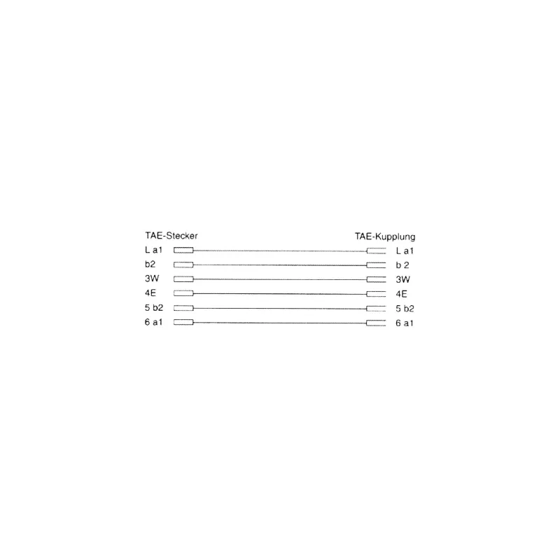 InLine TAE-N puhelinjatkokaapeli TAE-N pistoke/liitin 3 m