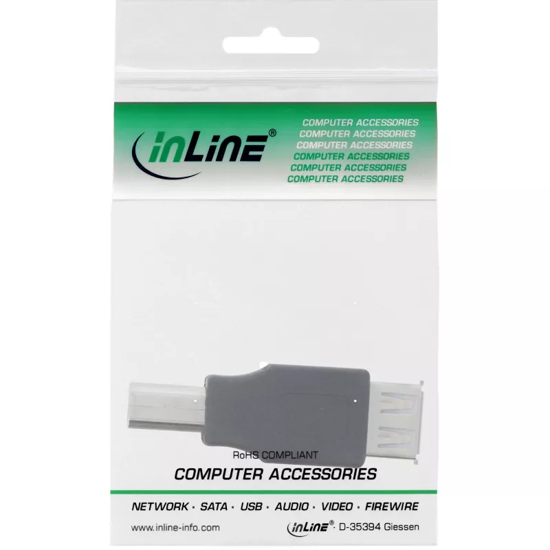 USB 2.0 -adapteri Type-A liitin / Type-B pistoke InLine 33442