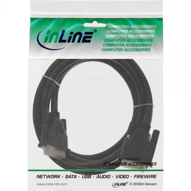 InLine DVI-D -kaapeli, 24+1 pistoke/pistoke, Dual Link, 2 m