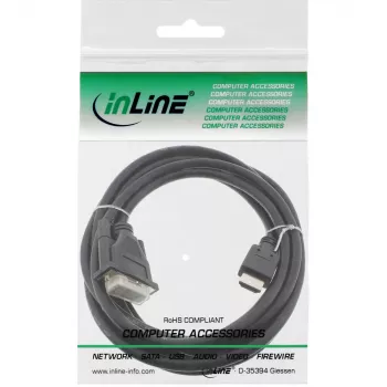 InLine HDMI-DVI -kaapeli HDMI-pistoke / DVI-pistoke 18+1 musta 3 m