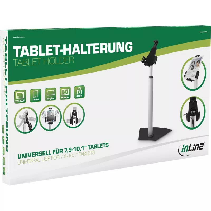 InLine tablettiteline alumiini lukittava yleiskäyttöinen 7,9