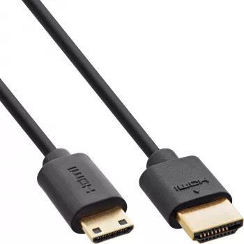 InLine ohut Ultra High Speed HDMI-kaapeli AM/CM 8K4K kullattu musta 1,5 m