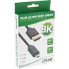 InLine ohut Ultra High Speed HDMI-kaapeli AM/DM 8K4K kullattu musta 0,3 m
