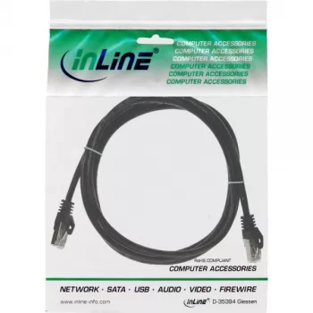 InLine verkkokaapeli F/UTP Cat.5e musta 1,5 m