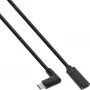 USB 3.2 Gen.1x2 -kaapeli InLine 35784 USB-C pistoke kulma / liitin musta 1,5 m