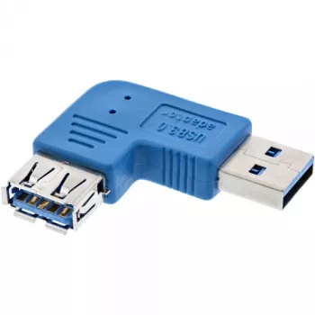 USB 3.0 -adapteri Type-A pistoke / A liitin vasen kulma 90° InLine 35300M
