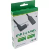 InLine USB 3.2 Gen.1x2 -kaapeli, USB-C pistoke kulma / liitin, musta, 1 m