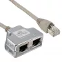 InLine Cat.5e jakaja kaksi eri yhteyttä yhden RJ45 8P8C verkkokaapelin kautta