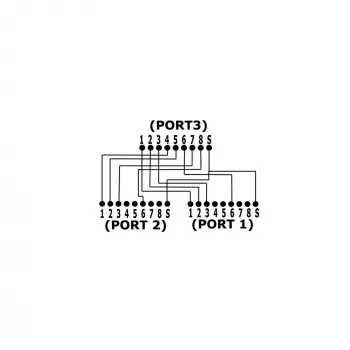InLine Cat.5e jakaja kaksi eri yhteyttä yhden RJ45 8P8C verkkokaapelin kautta