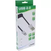 InLine USB 2.0 spiraalikaapeli, USB-C pistoke / USB-A pistoke, musta/alumiini, joustava, 2 m