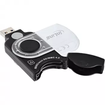 InLine kannettava kortinlukija USB 3.0, SD/SDHC/SDXC, microSD