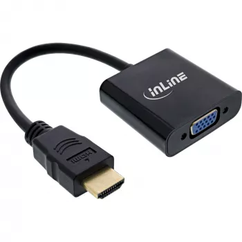 InLine muunninkaapeli HDMI-VGA äänellä aktiivinen videomuunnin musta
