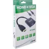 InLine muunninkaapeli HDMI-VGA äänellä aktiivinen videomuunnin musta