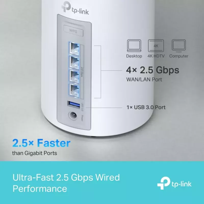 Mesh-järjestelmä TP-Link Deco BE65 Tri-Band 2,4 GHz 5 GHz 6 GHz Wi-Fi 7