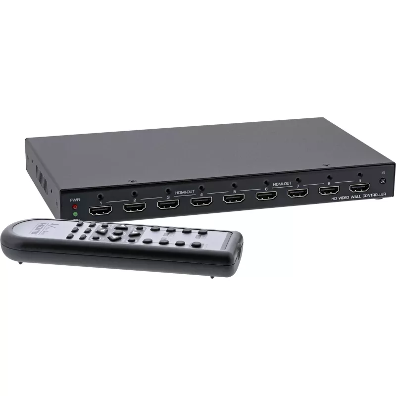 InLine HDMI videoseinäohjain 1-9, Full-HD