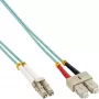 InLine kuitu-duplexkaapeli LC/SC 50/125µm OM3 0,5m