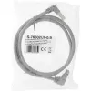Verkkokaapeli InLine® S-76602U-0.9 kulmaliitin Cat.6 0,9m harmaa