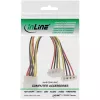 InLine sisäinen virta-Y-kaapeli 1x 4-pin Molex / 2x 4-pin Molex kulmaliitin 0,15 m