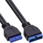 InLine USB 3.0 jatkokaapeli sisäinen header uros/naaras 33448I 0,35 m