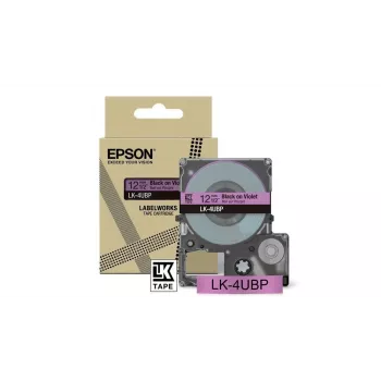 Tarratulostinnauha Epson LK-4UBP musta violetti lämpötulostus 1,2 cm