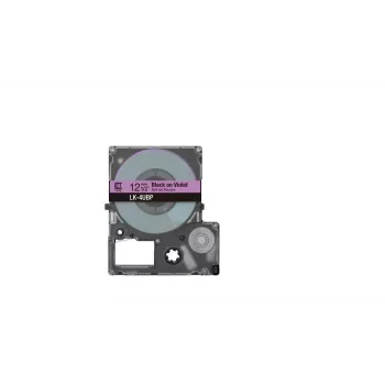 Tarratulostinnauha Epson LK-4UBP musta violetti lämpötulostus 1,2 cm