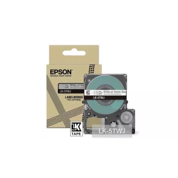 Tarratulostinnauha Epson LK-5TWJ läpinäkyvä valkoinen lämpösiirto 1,8 cm