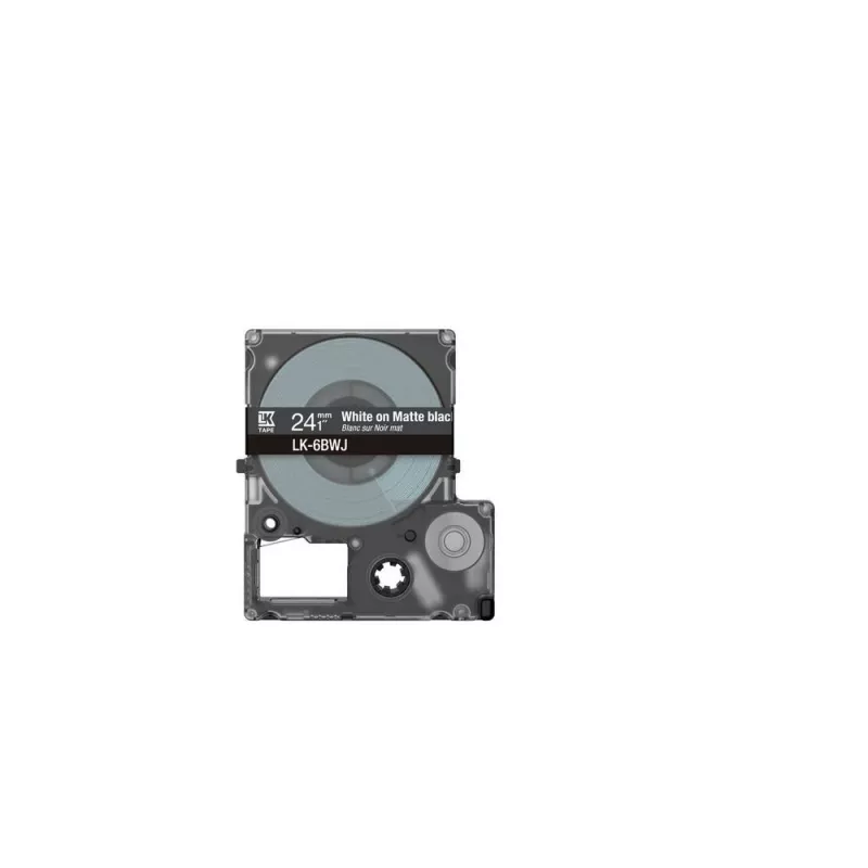Tarratulostinnauha Epson LK-6BWJ musta valkoinen lämpösiirto 2,4 cm