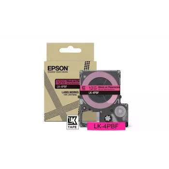 Tarratulostinnauha Epson LK-4PBF musta pinkki lämpösiirto 1,2 cm