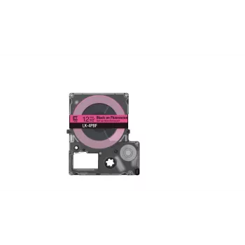 Tarratulostinnauha Epson LK-4PBF musta pinkki lämpösiirto 1,2 cm