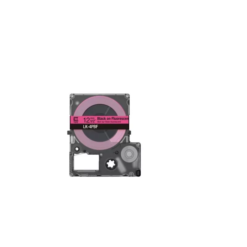 Tarratulostinnauha Epson LK-4PBF musta pinkki lämpösiirto 1,2 cm