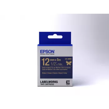 Epson tarratulostinkasetti satiininauha LK-4HKK kulta/marineblau 12mm (5m)