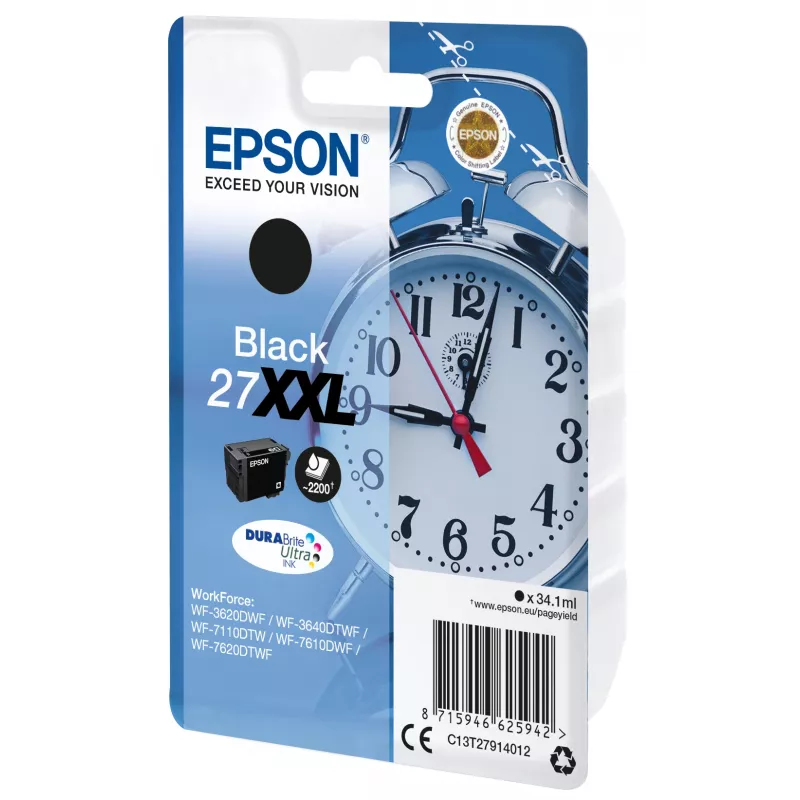 Epson yksittäispakkaus musta 27XXL DURABrite Ultra muste