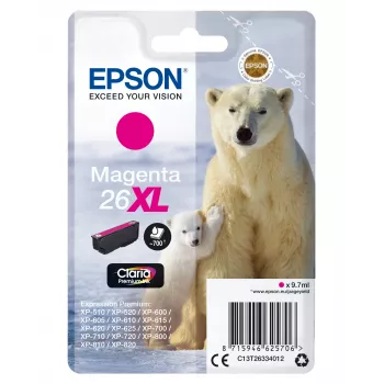 Epson Eisbär yksittäispakkaus magenta 26XL Claria Premium muste