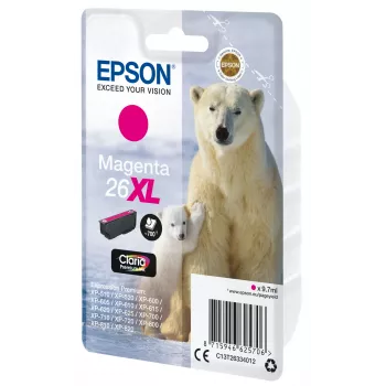 Epson Eisbär yksittäispakkaus magenta 26XL Claria Premium muste