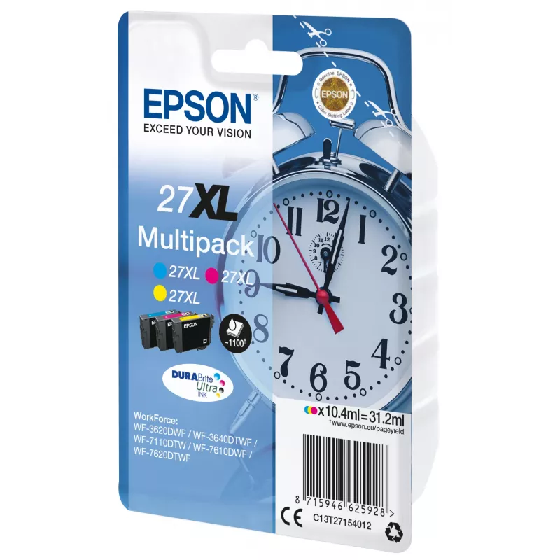 Epson Wecker Multipack 3-värinen 27XL DURABrite Ultra muste