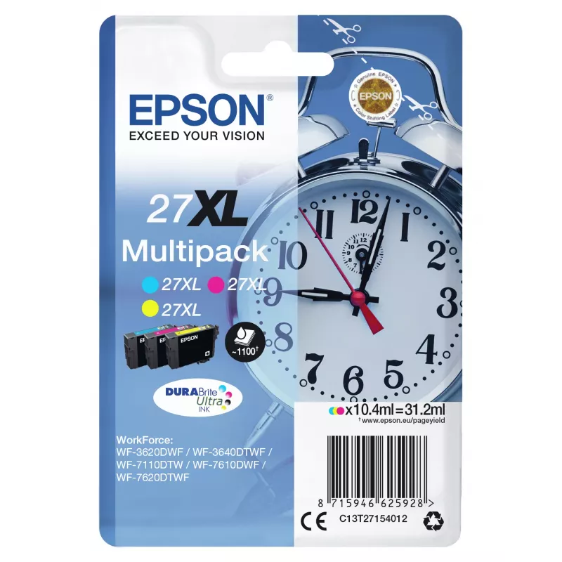 Epson Wecker Multipack 3-värinen 27XL DURABrite Ultra muste