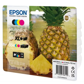 Epson 604XL värikasetti 4 kpl alkuperäinen suuri (XL) kapasiteetti musta, syaani, magenta, keltainen