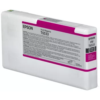 Epson T6533 Vivid Magenta värikasetti (200 ml), Vivid Magenta, pigmenttimuste, 200 ml, 1 kpl