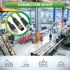InLine teollisuusverkkokaapeli, M12 4-napainen D-koodattu uros RJ45, PUR 5 m