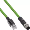 InLine Industrial -verkkokaapeli, M12 4-pin D-koodattu urosliitin - RJ45, PUR 3 m