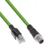 InLine Industrial -verkkokaapeli, M12 8-pin X-koodattu - RJ45-urosliitin, Cat.6A PUR 20 m