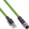 InLine Industrial -verkkokaapeli, M12 4-pin D-koodattu urosliitin - RJ45, PUR 10 m