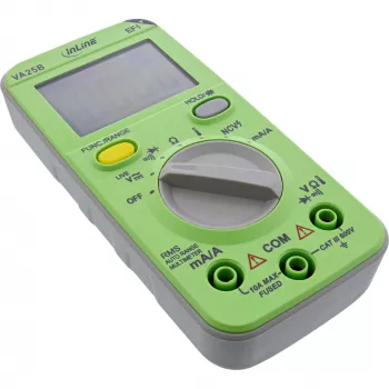 Yleismittari InLine 43117A taskukoko Auto-Range, LCD 44x30 mm, AAA-paristo, 130x62x27 mm