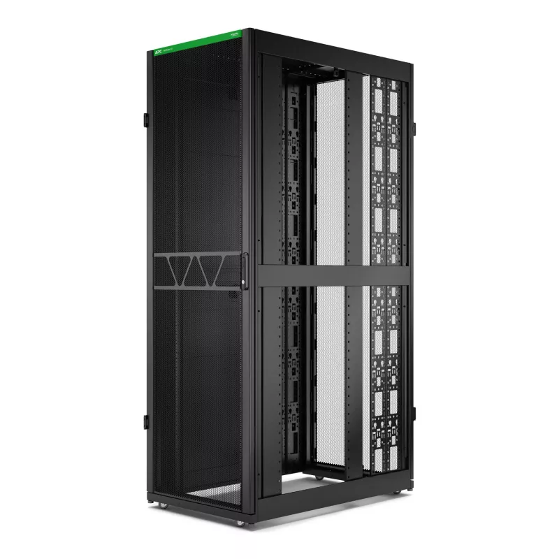 APC NetShelter SX Server Rack Gen 2, 48U, 2258H x 750B x 1200T mm, sivuseinillä, musta