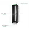 APC NetShelter SX Gen 2 AR3107B2 verkkokaappi, korkeus 2258 mm