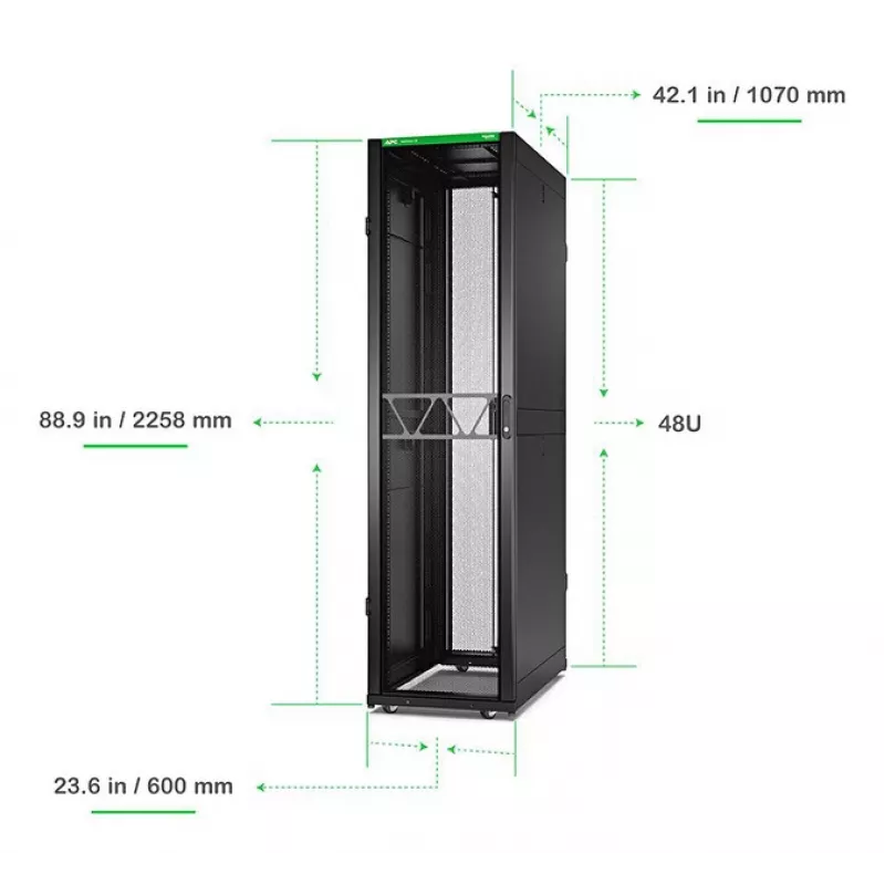 APC NetShelter SX Gen 2 AR3107B2 verkkokaappi, korkeus 2258 mm
